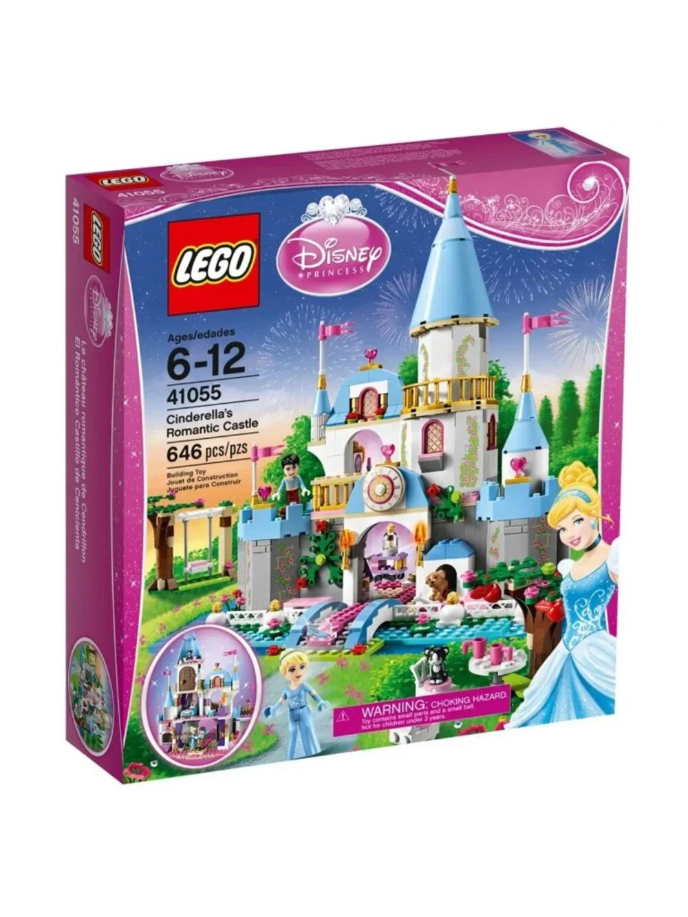 Lego Disney Princess Cinderella's Romantic Castle 41055 Complete + Instructions